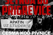 APATINCI ŠETAJU DO PRIGREVICE NA SKUP PODRŠKE STUDENTIMA